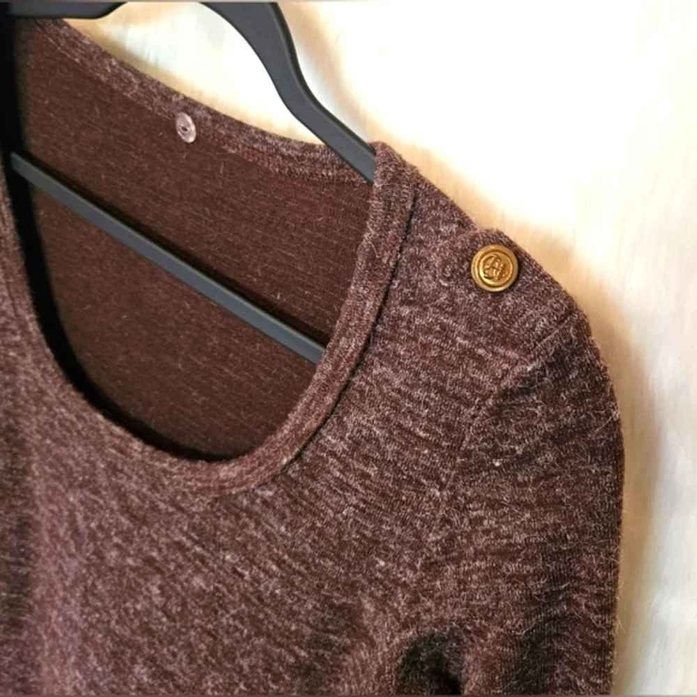 Vintage Warm Mocha Knit Mimi Sweater Dress/Tunic - Picture 6 of 7